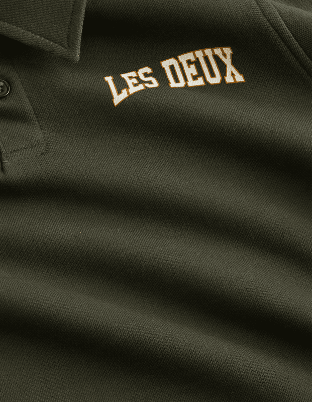 College Rugby Polo Sweatshirt - Rosin Green