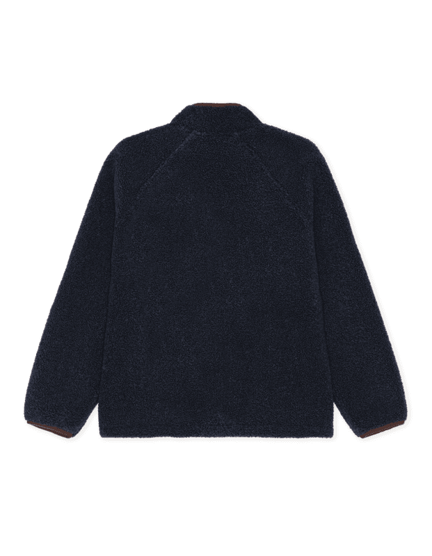 Patch Teddy Jacket - Dark Navy Blue