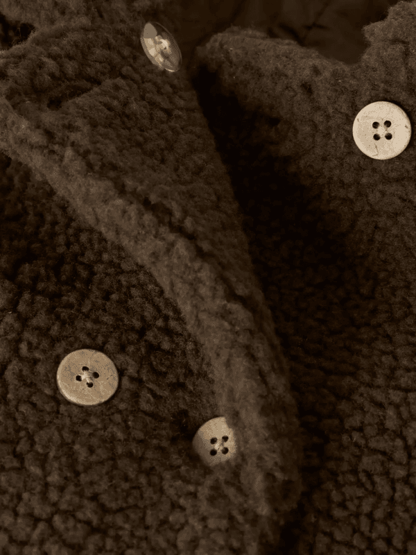Nalo Loose Long  Jacket - Dark Earth
