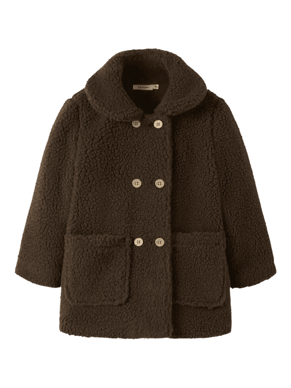 Nalo Loose Long  Jacket - Dark Earth