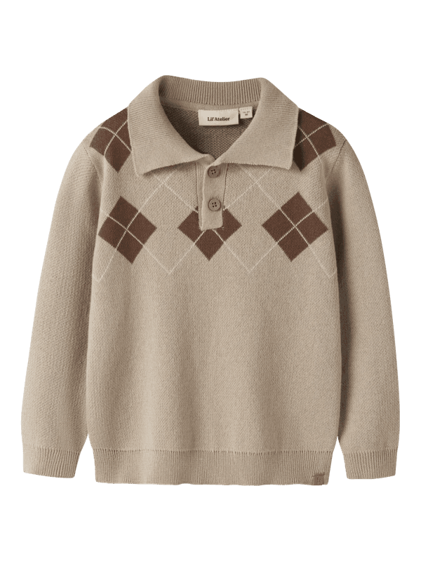 Ronan Knitt Polo - White Pepper