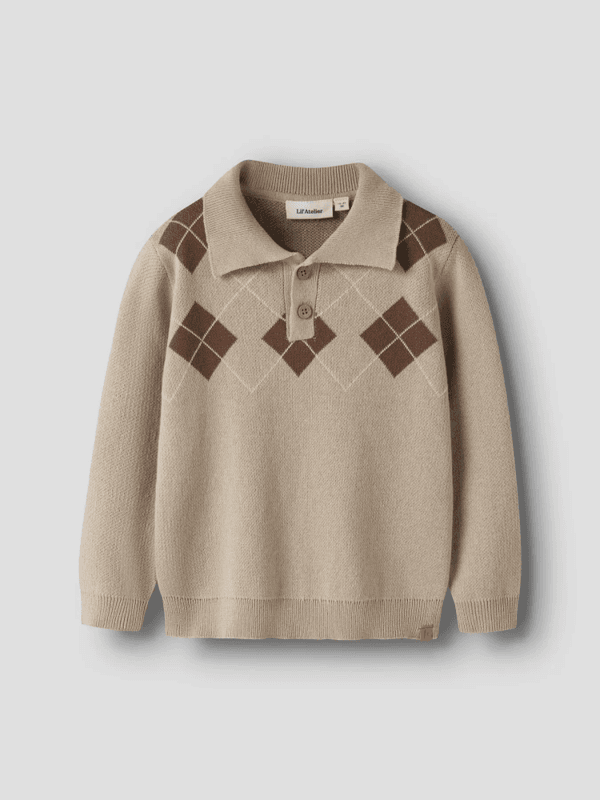Ronan Knitt Polo - White Pepper