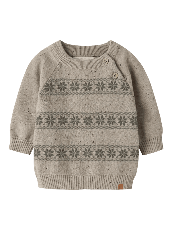 Galto Rob Ls Knit Baby - Oxford Tan Mulled Basil