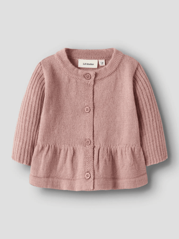 Nomo Nia Wool Ls Knit Cardigan - Fawn